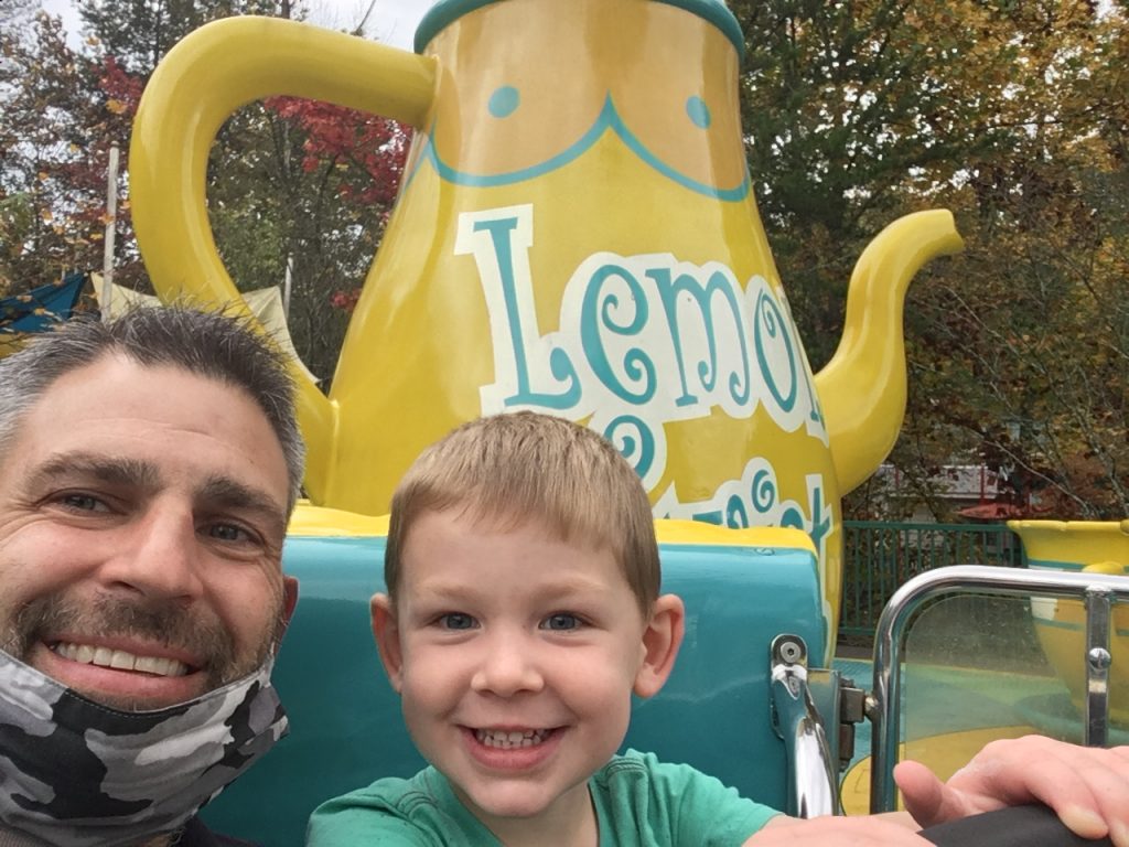 the author's husband and son on the lemon twist