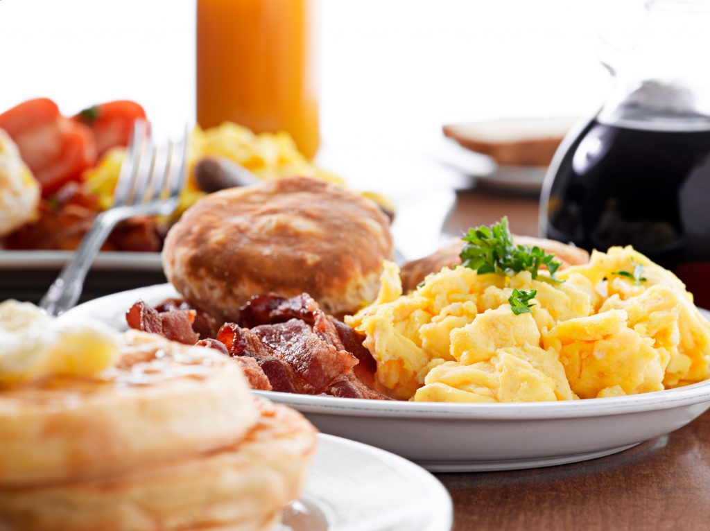 plate of breakfast classics on table