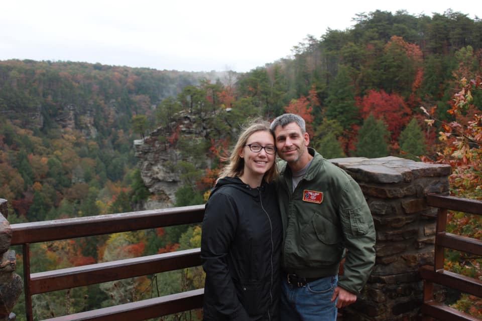 The author and her husband at Fall Creek Falls State Park